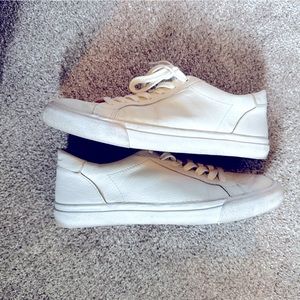 Lucky Brand White Leather Sneakers, Women’s Size 9